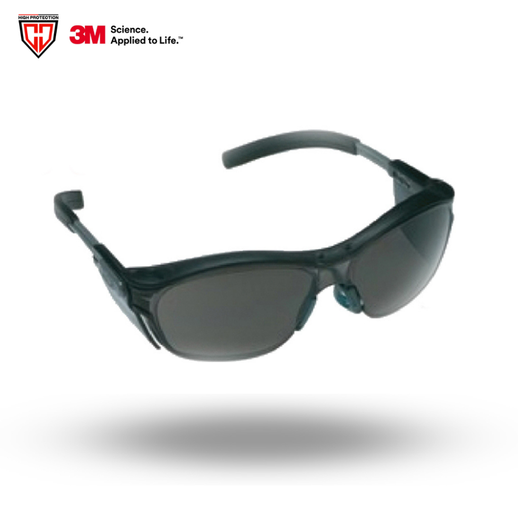 แว่นตานิรภัย เลนส์ดำกรอบเทา ยี่ห้อ 3M รุ่น NUVO 11412