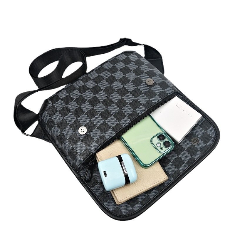 (สินค้าใหม่พร้อมส่ง) กระเป๋าสะพายข้าง Fashion bag สไตล์สปอร์ต หนังPU ของขวัญวาเลนไทน์ผู้ชาย