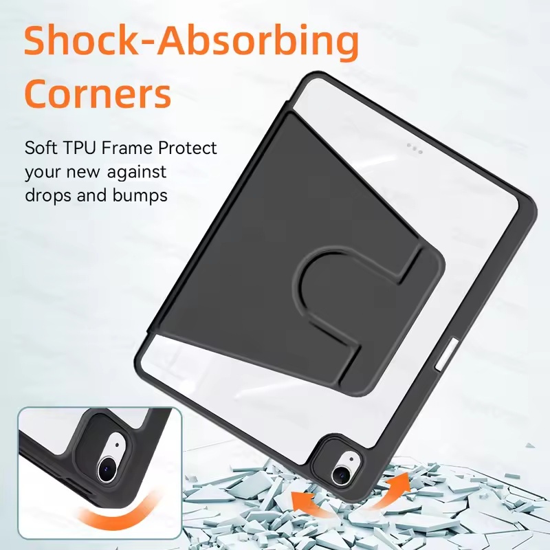 Actual เคสไอแพด หมุนได้ 360 องศา พร้อมขาตั้งแม่เหล็ก สําหรับ 2025 Case for iPad Pro 11 Air5 4 Gen10 10.9 Gen9 8 7 10.2 - รูปที่ 3