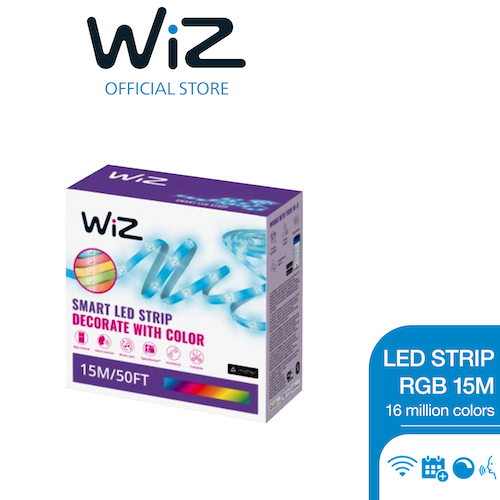 WiZ ไฟเส้นเปลี่ยนสีอัจฉริยะ 16 ล้านเฉดสี RGB ยาว 15 เมตร ตัดได้ต่อไม่ได้