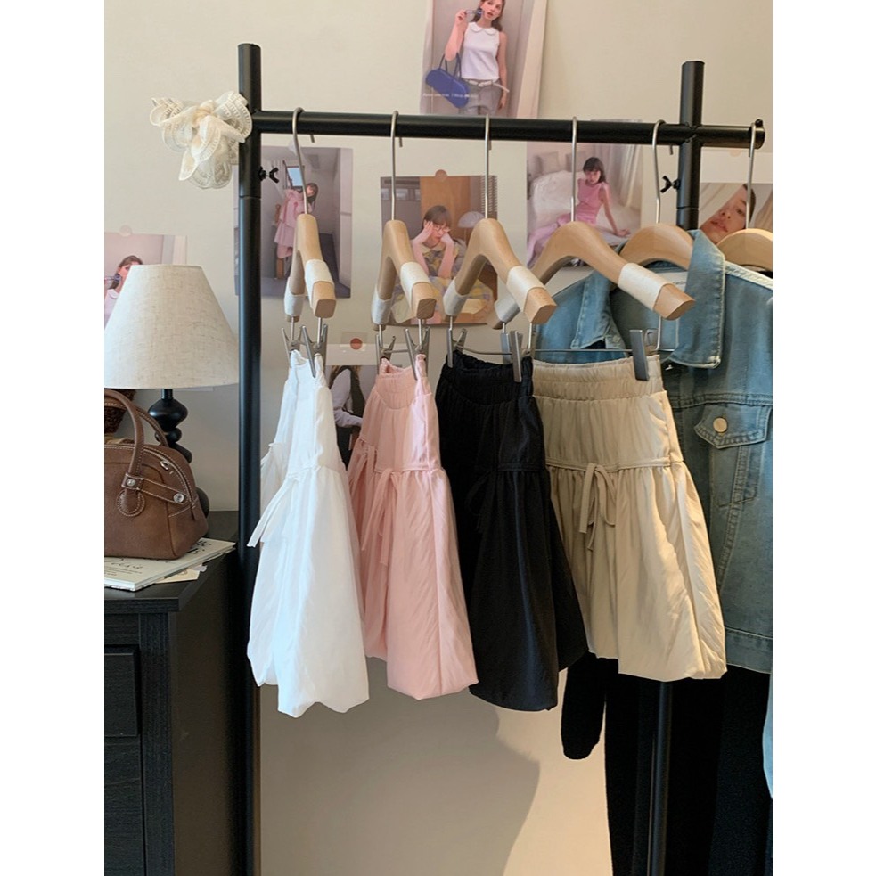 (D289) 🎈🎀 𝐁𝐚𝐥𝐥𝐨𝐨𝐧 𝐒𝐤𝐢𝐫𝐭 🧸🌷 กระโปรงสั้นทรงบอลลูน มีโบว์ด้านหน้า พร้อมส่ง 4 สี 4 ไซส์ - รูปที่ 5