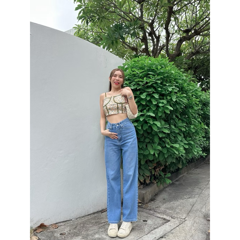 ส่งต่อ ยีนส์SARAN ทรงกระบอกกลาง