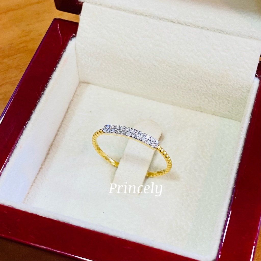 Princelyแหวนเพชรแท้รุ่นMoana 0.09ct 9kGold