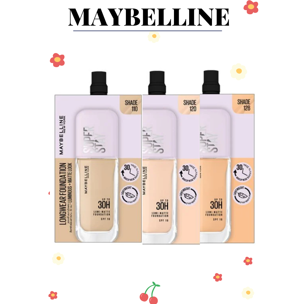 Maybelline(1กล่องซอง) เมย์เบลลีน ซุปเปอร์สเตย์ ลูมิแมท ฟาวเดชัน 5มล.(รองพื้นแมทล้อแสง)