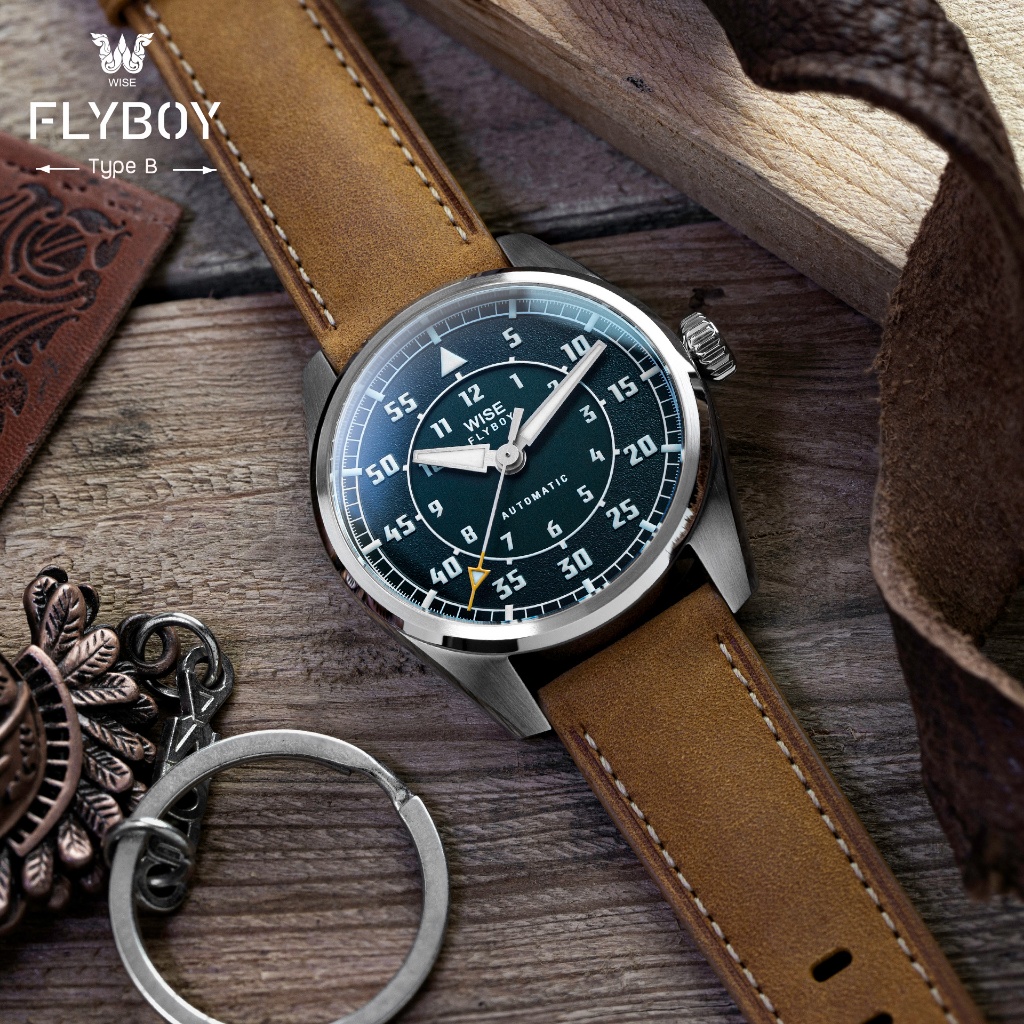 WISE Flyboy Type B Stainless Steel 904L นาฬิกาข้อมือผู้ชาย