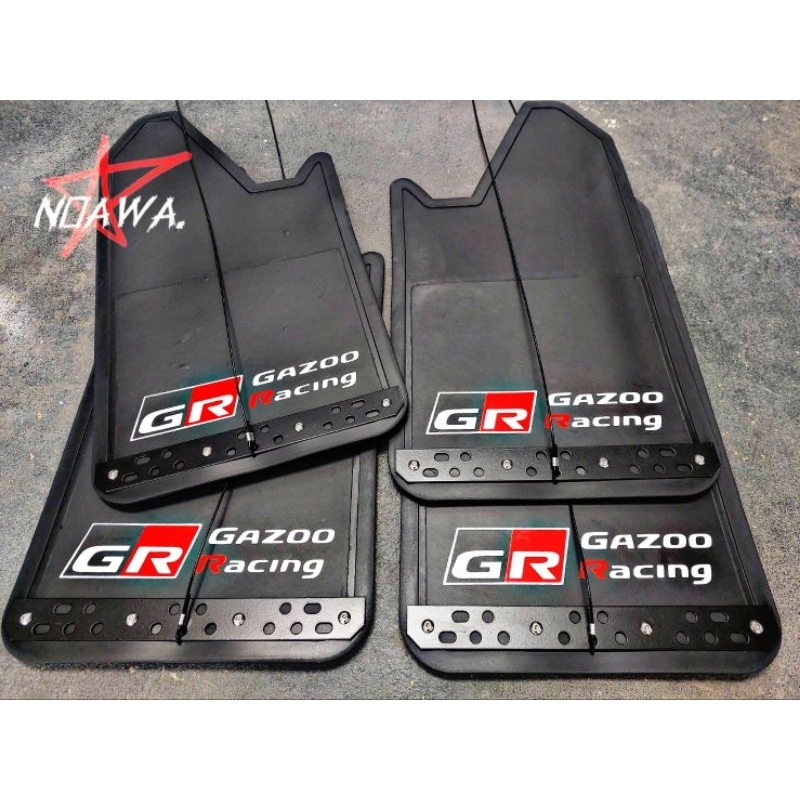 บังโคลนรถยนต์ GR Gazoo Mud flaps Black Plate.