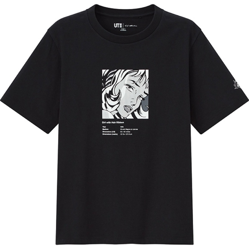 เสื้อยืดคอกลม Uniqlo UT x Roy Lichtenstein สีดำ ไซส์ M