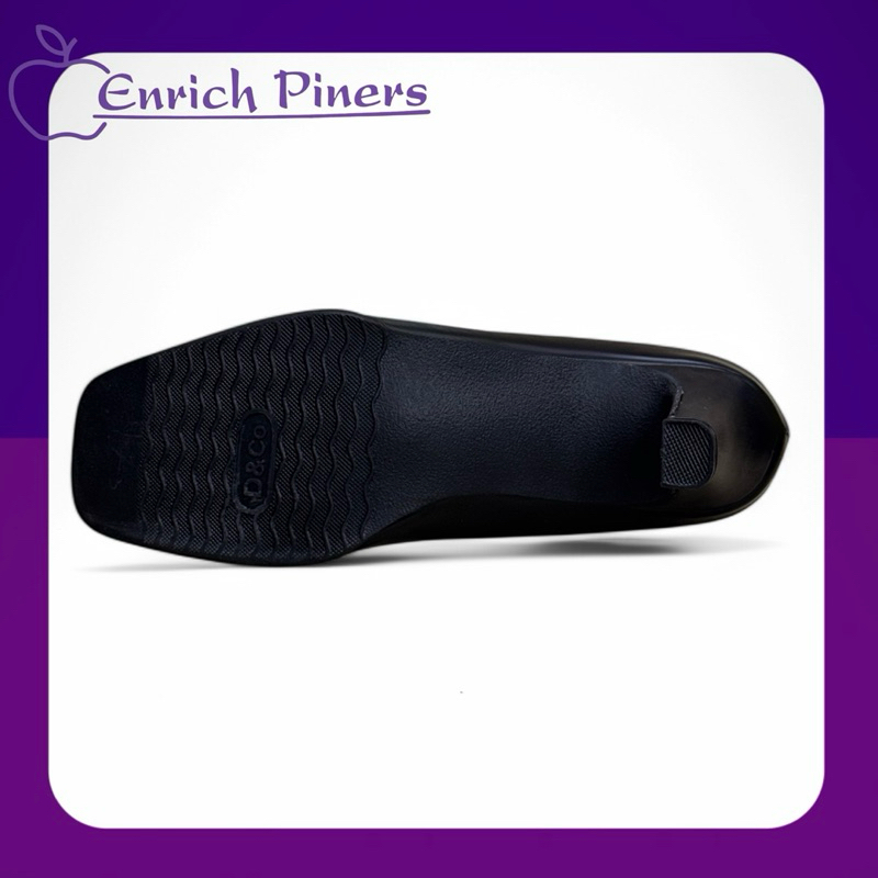 Enrich Piners รองเท้าคัทชู รุ่น 63F63 สีดำ ส้นสูง 2.5 นิ้ว - รูปที่ 6