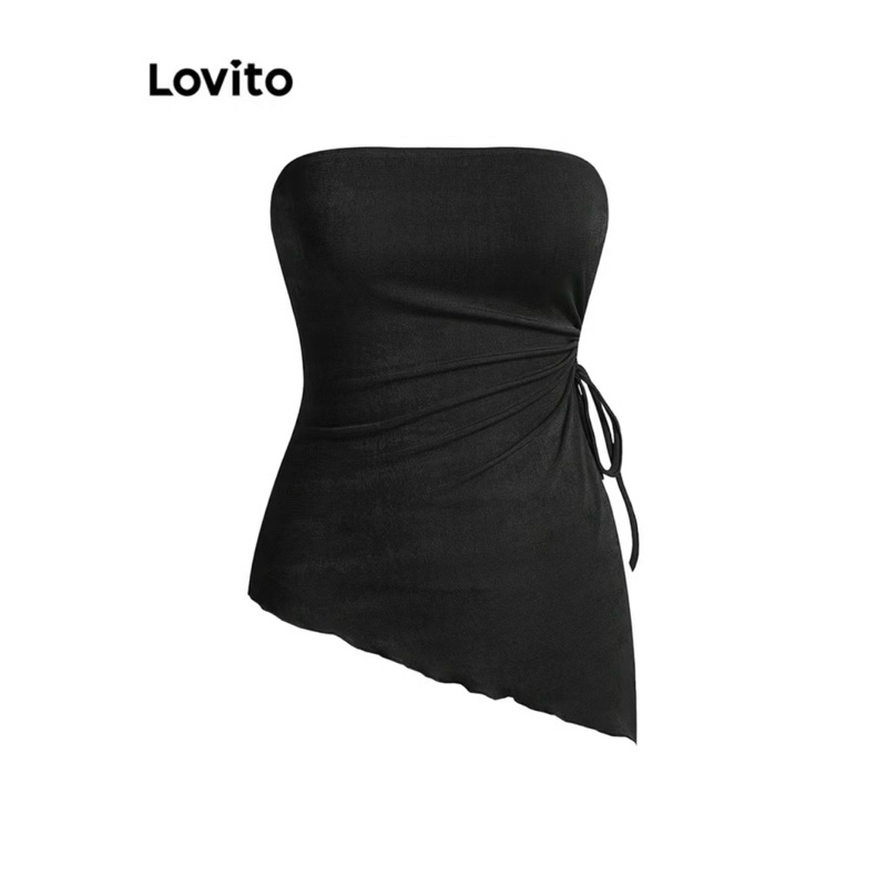 Lovito เสื้อเกาะอกสาวอวบ
