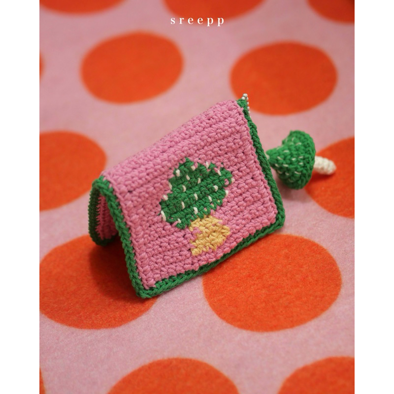 sreepp - mushroom card holder กระเป๋าใส่บัตร สามารถใส่แบงค์ได้ค่ะ