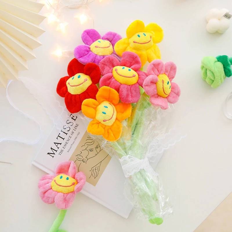ส่งไว🌻ดอกไม้หน้ายิ้ม ช่อดอกทานตะวัน ตุ๊กตาดอกไม้ ช่อดอกไม้วันปัจฉิม รับปริญญา วันเกิด พร็อพถ่ายรูป