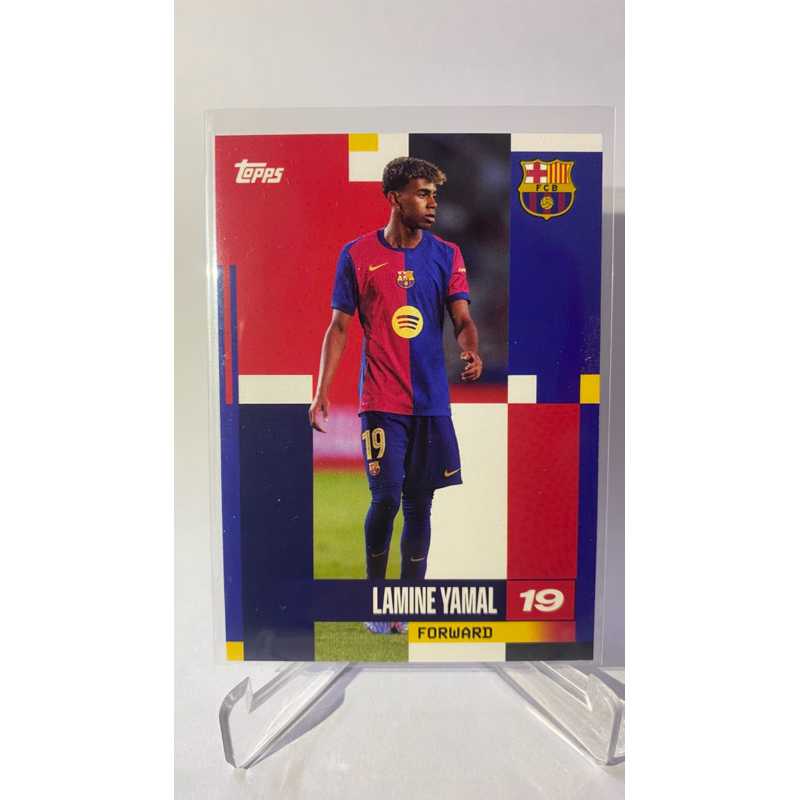 การ์ดนักฟุตบอล YAMAL, KOUNDE, LEWANDOWSKI, ARAUJO, RAPHINHA, FC BARCELONA TOPPS 2024