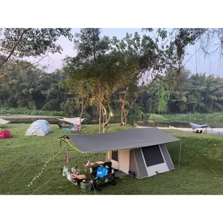 ฟลายชีท TARP 4x6 ผืนผ้า วัสดุ TN ผ้าระบายอากาศได้ กันน้ำ100% ผ้าคลุมเต็นท์ ฟลายชีทไทย Flyaheetthai