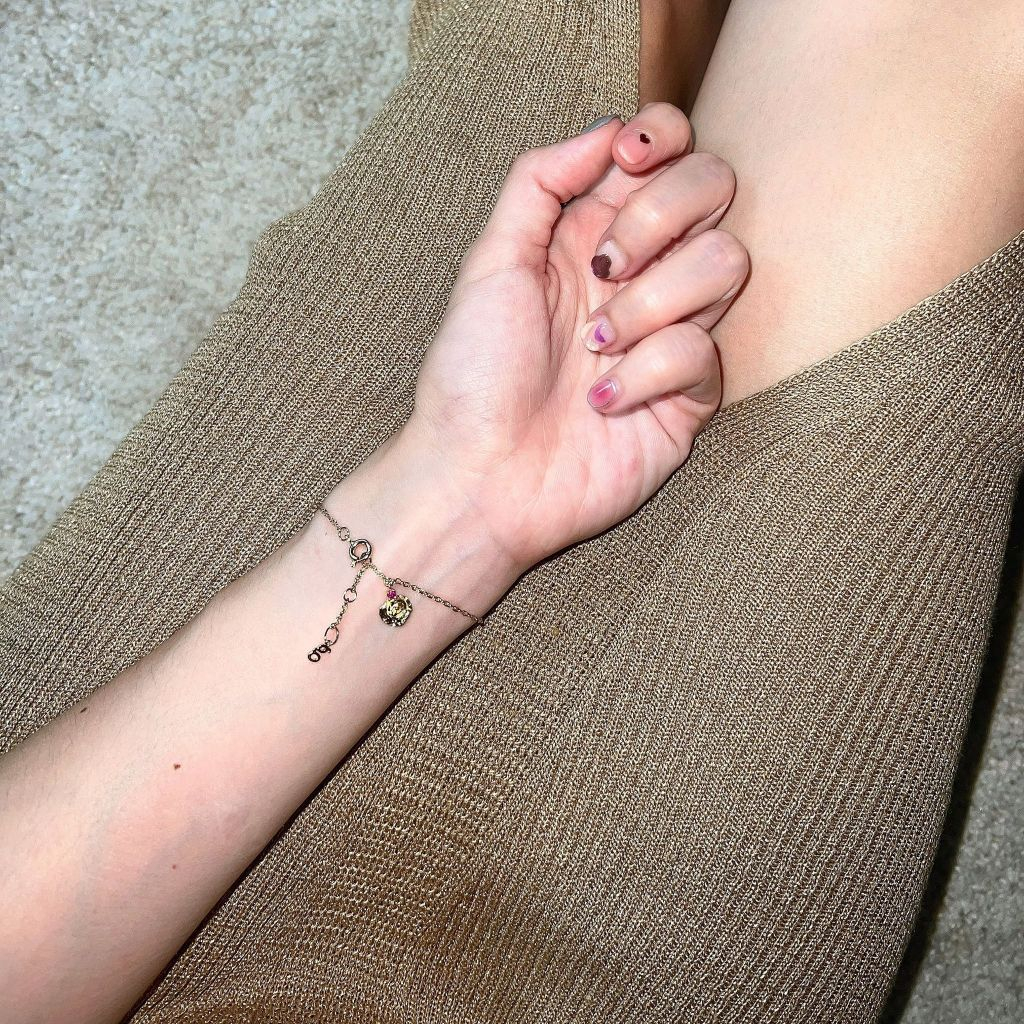 grumpy, rose bracelet