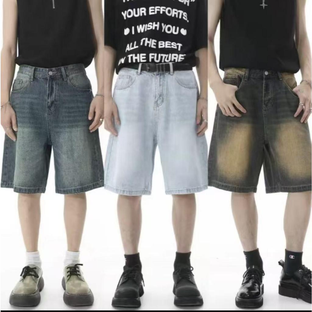 NEW กางเกงยีนส์ขาสั้นผู้ชาย แฟชั่นเกาหลี ใส่สบาย