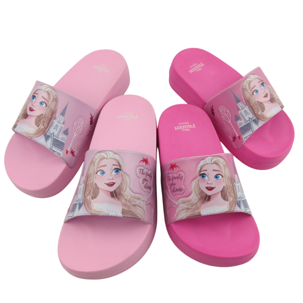 Kenta รองเท้าแตะสวมไฟล่อนเด็กผู้หญืง ลาย Frozen ขนาด30-35 รุ่นFZ350