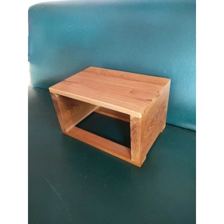 เก้าอี้เตี้ย เก้าอี้ เก้าอี้ไม้สัก ไม้แท้100% ขนาด20×30×17cm