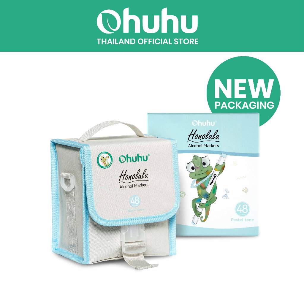 OHUHU : ปากกามาร์คเกอร์ Ohuhu เซตสี 48 Pastel Sweetness  color (Honolulu Series) 90024