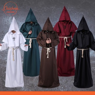 ชุดคอสเพลย์ฮาโลวีน แนวแฟนตาซี ชุดนักบวชคริสตจักร ชุดนักเวท ง…