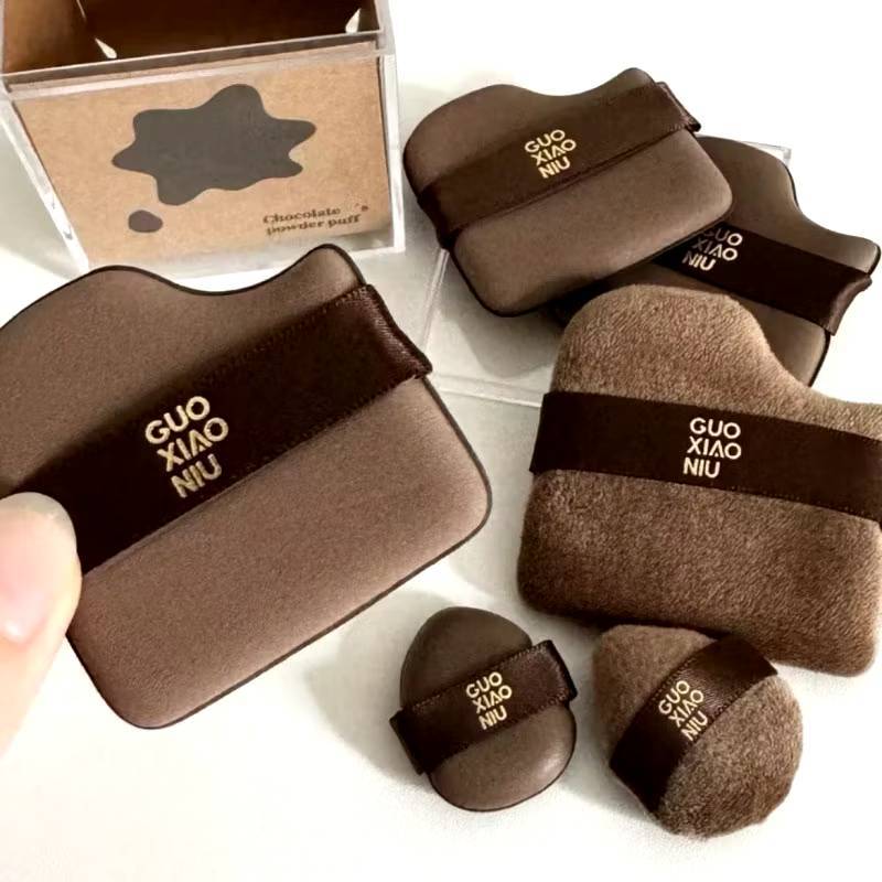 GUOXIAONIU เซ็ทพัฟช็อกโกแลต 6 ชิ้น ในกล่อง Choclate Powder Puff