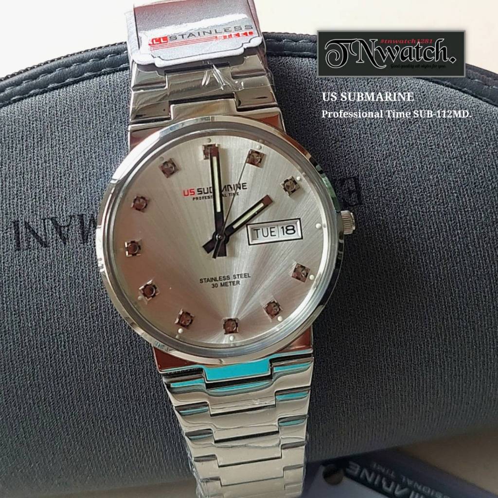 Us submarineรุ่นSUB-112MDนาฬิกาข้อมือผู้ชายวัสดุสแตนเลสแท้ทั้งเรือนไม่ลอกไม่ขึ้น