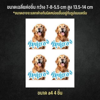 สติกเกอร์ไดคัทรูปสัตว์เลี้ยงของคุณ ระบุชื่อ,ข้อความได้ ติดได้ทุกที่ สีสวย กันน้ำ ซื้อ 3 ฟรี 1 แผ่น