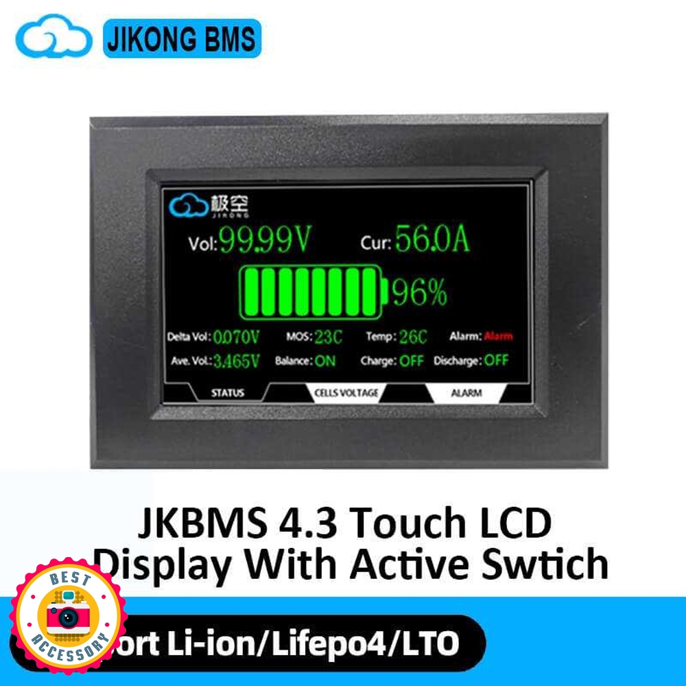 JKBMS 4.3 LCD Display Adapter for JIKONG BMS + Cable