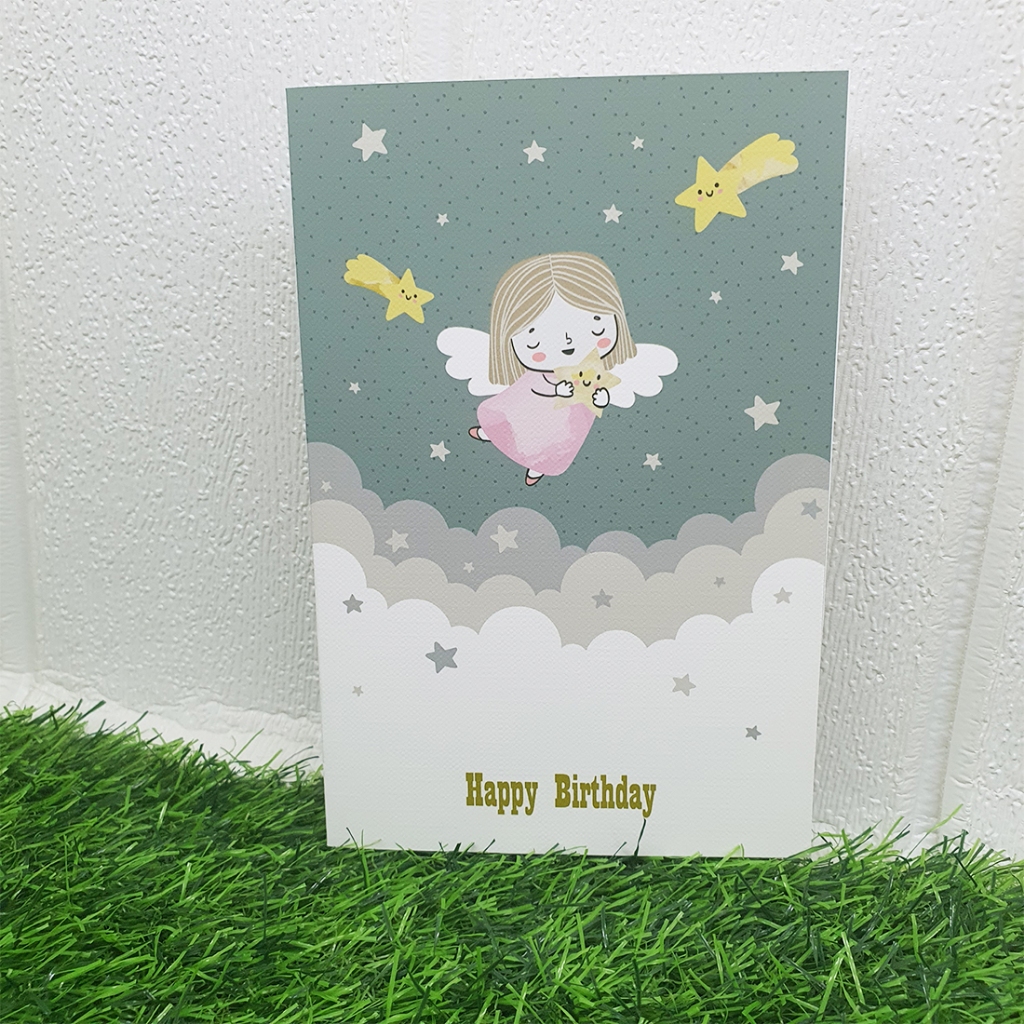 การ์ดอวยพรวันเกิด HBD ขนาด 4*6 นิ้ว พร้อมซอง