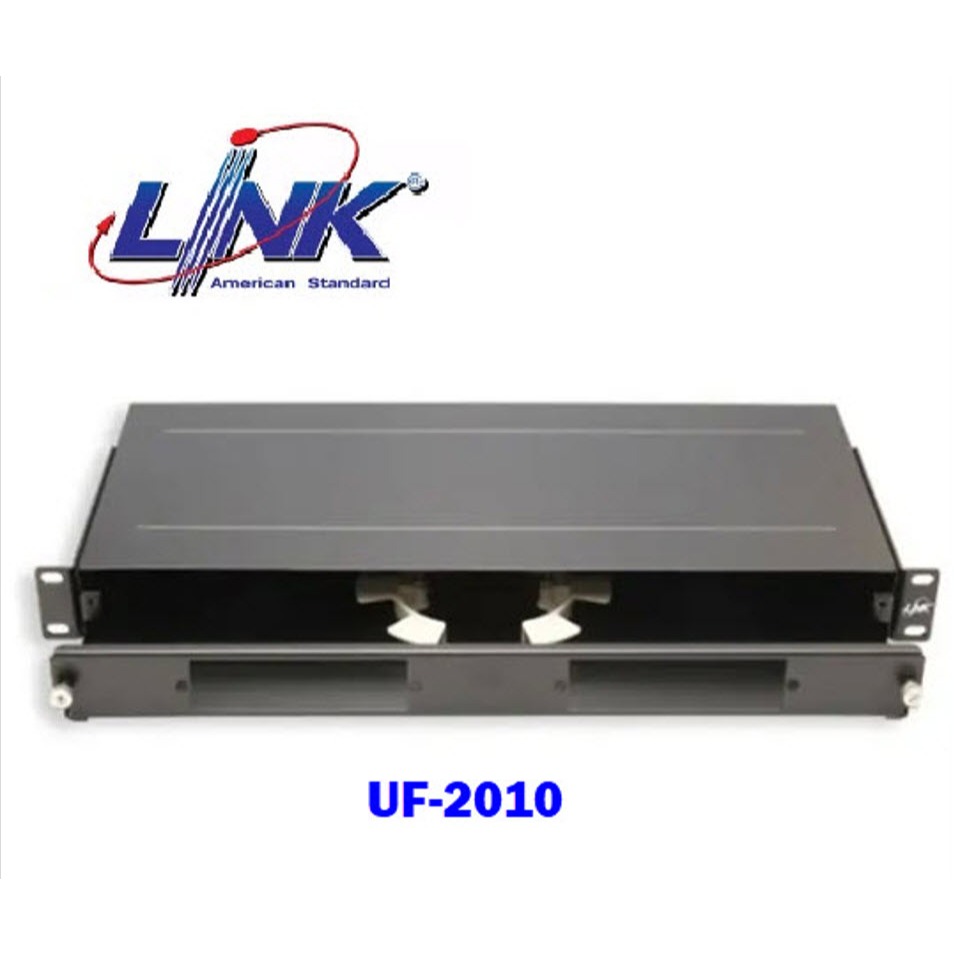 Link UF-2010 Fiber Optic Distribution  6-24F (2 Snap-In) Rack Mount Slide, 1U Depth 19 cm. Unload