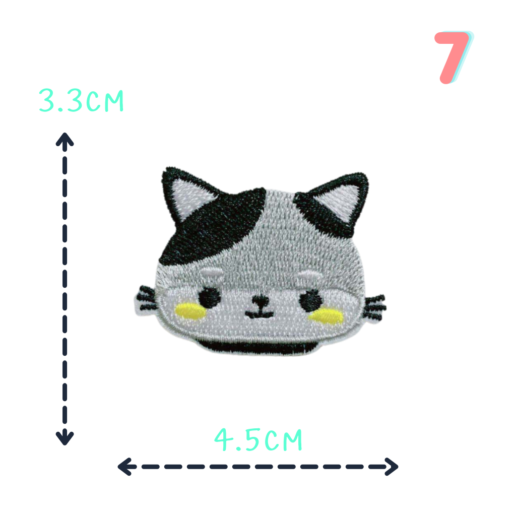 😄ตัวรีดติดเสื้อชุดที่ C42😄 ลายหน้าสัตว์ สิงโต แมว ยีราฟ จิ้งจอก กระต่าย และอื่นๆ  ด้านหลังมีกาวสามารถรีดติดผ้าได้เลยค่ะ - รูปที่ 6