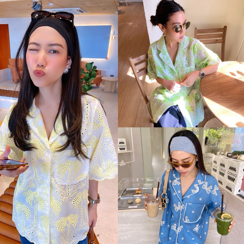Millions lace shirt เสื้อลูกไม้ฉลุลาย oversize