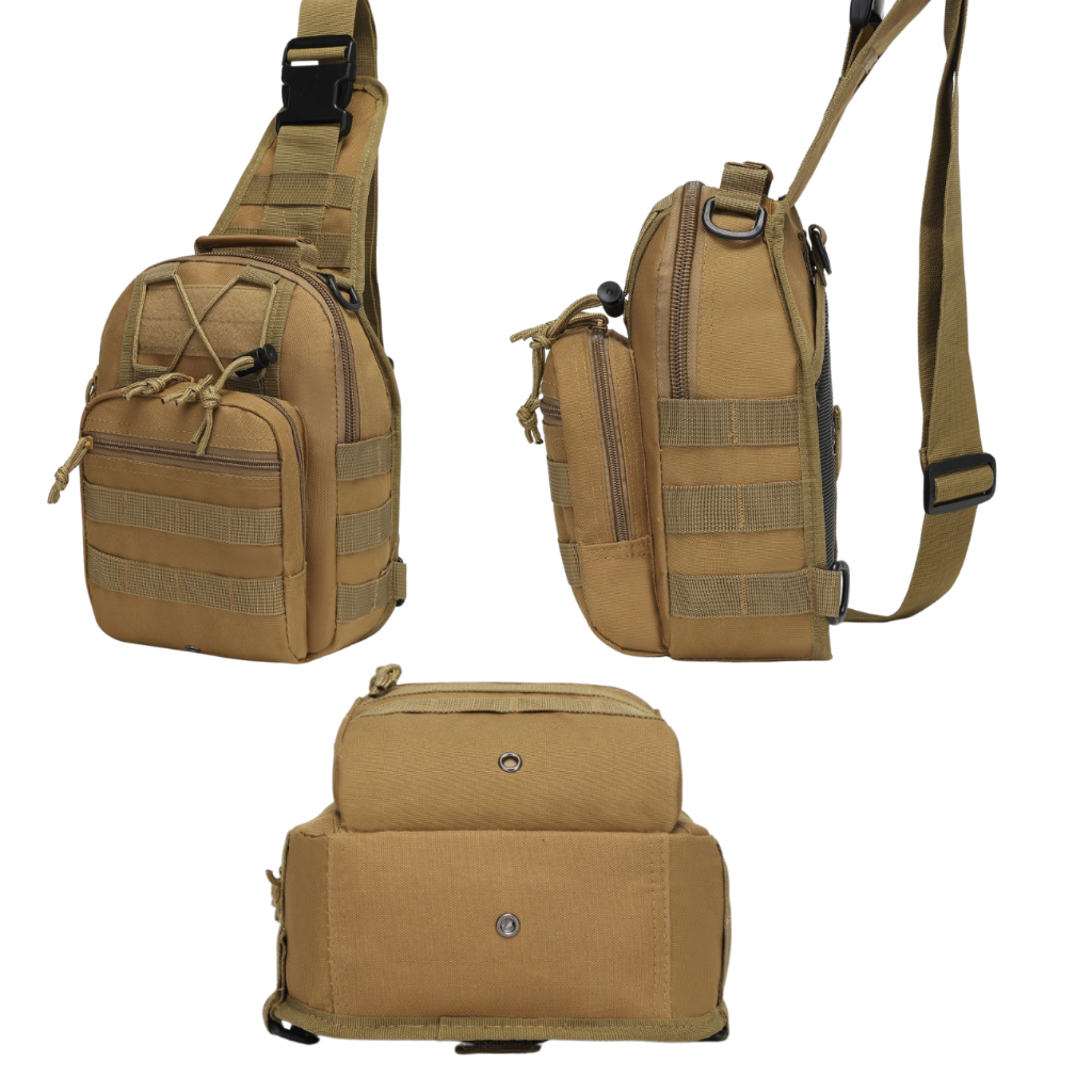 CAMO 600D กระเป๋าคาดอก สะพายข้าง ทหาร แคมป์ปิ้ง เดินป่า