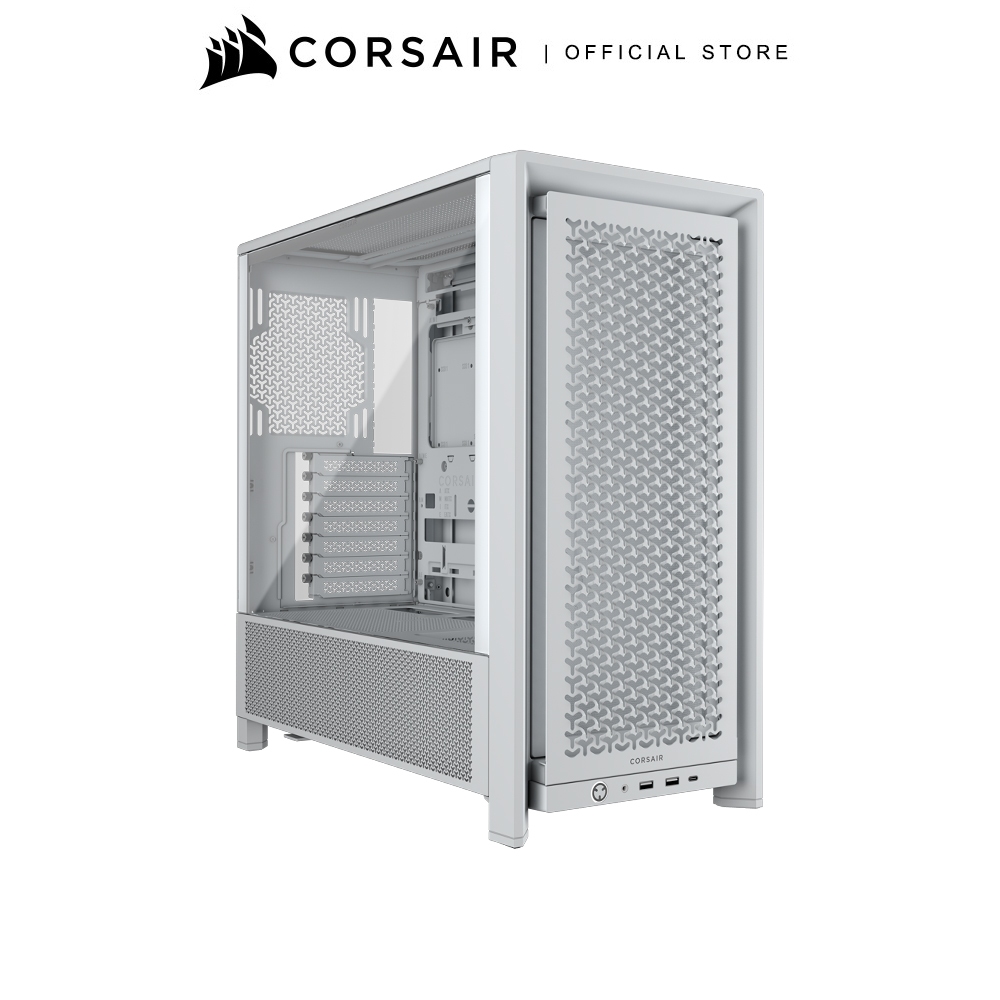 CASE CORSAIR FRAME 4000D SERIES AIRFLOW  WHITE  NO FANS MID-TOWER : CC-9011291-WW
