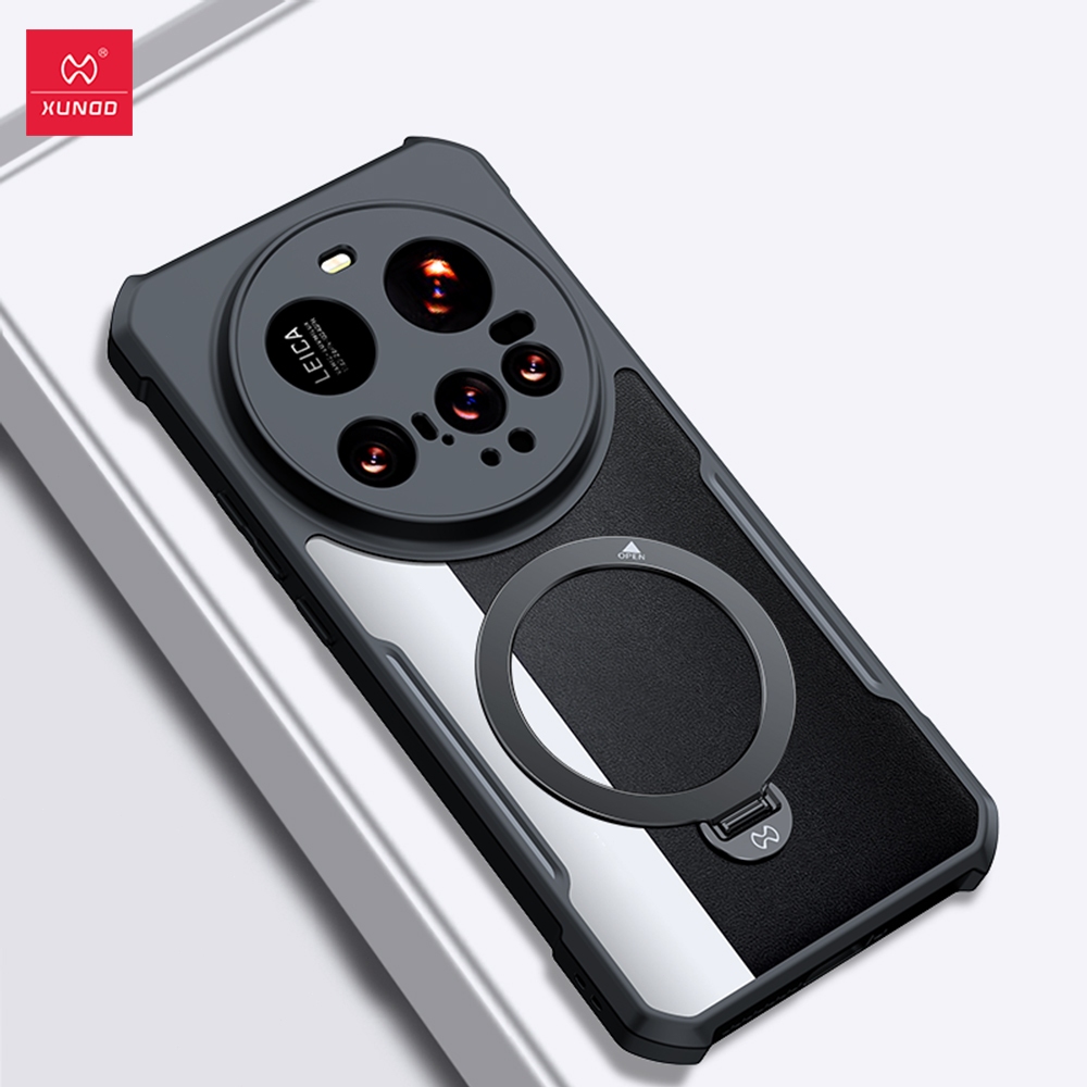 XUNDD เคส ใช้สำหรับ Xiaomi 15 Case Xiaomi 15 Ultra เคสโทรศัพท์แม่เหล็ก 360 องศา พร้อมขาตั้ง ปรับหมุนได้ ป้องกันการกระแทก