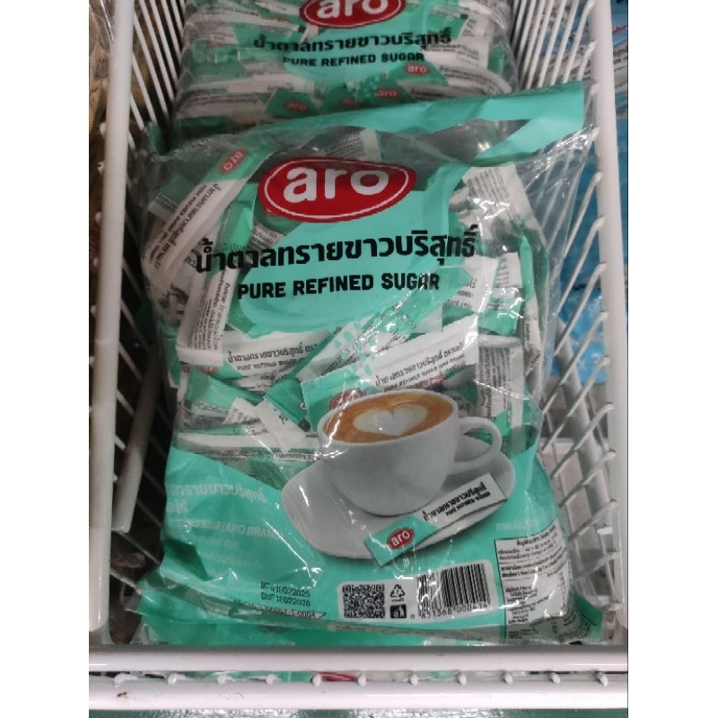 น้ำตาลทราย ชนิดซอง ตราเอโร่ ขนาด 4กรัมx300ซอง, 6กรัมx100ซอง, 6กรัมx300ซอง