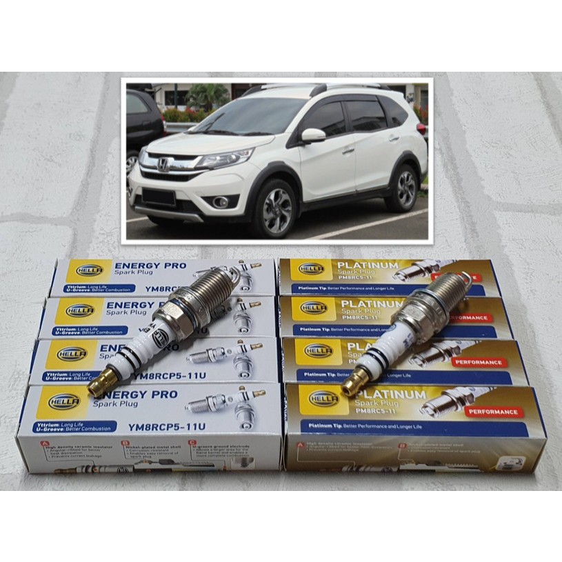 หัวเทียน Honda BR-V / BRV ( 2016 - 2022 ) ชุด 4 หัว : Hella YM8RCP5-11U / PM8RC5-11