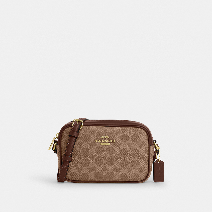 Coach CY752 Mini Jamie Camera Bag In Signature Canvas (IMXHE) กระเป๋าสะพายข้างผู้หญิง สี Im/Tan/Brow
