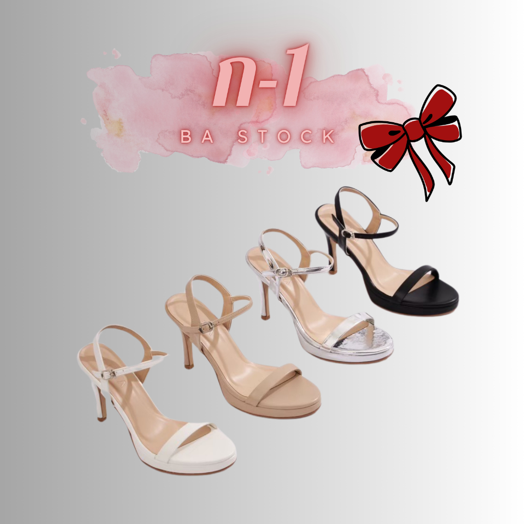 WILANA รองเท้าส้นสูง สูง 3 นิ้ว รุ่น ก-1 ดีเทลสวย เข็มขัดปรับได้ 3 ระดับ สวยจึ้งงงง