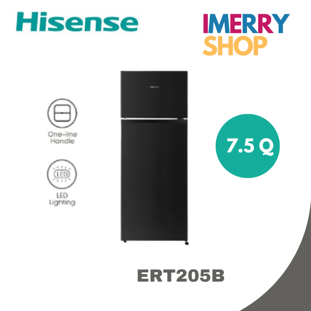 Hisense ตู้เย็น 2 ประตู 7.5Q / 212.1 ลิตร รุ่น ERT205B