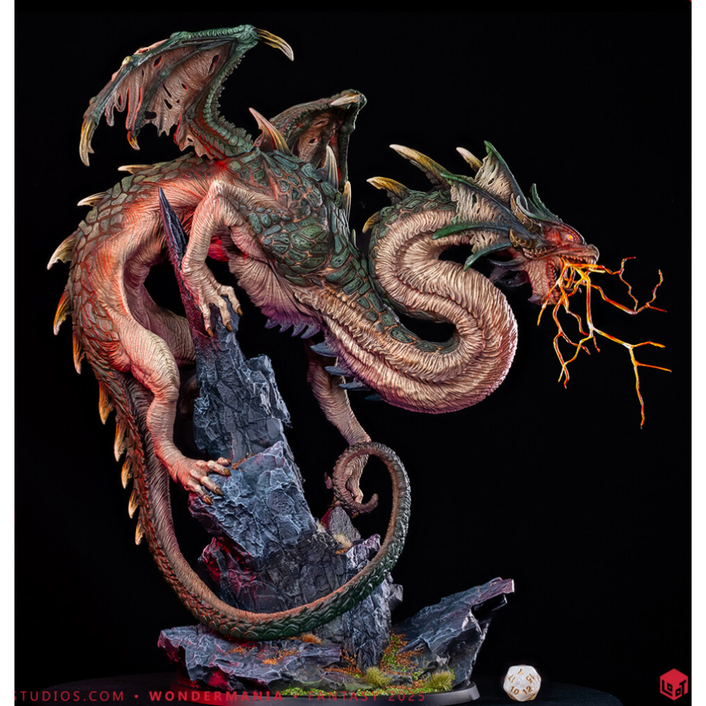 Dnd Dragon I Jabberwock Dragon (งานเรซิ่นยังไม่ลงสี) ฐาน 3 นิ้ว