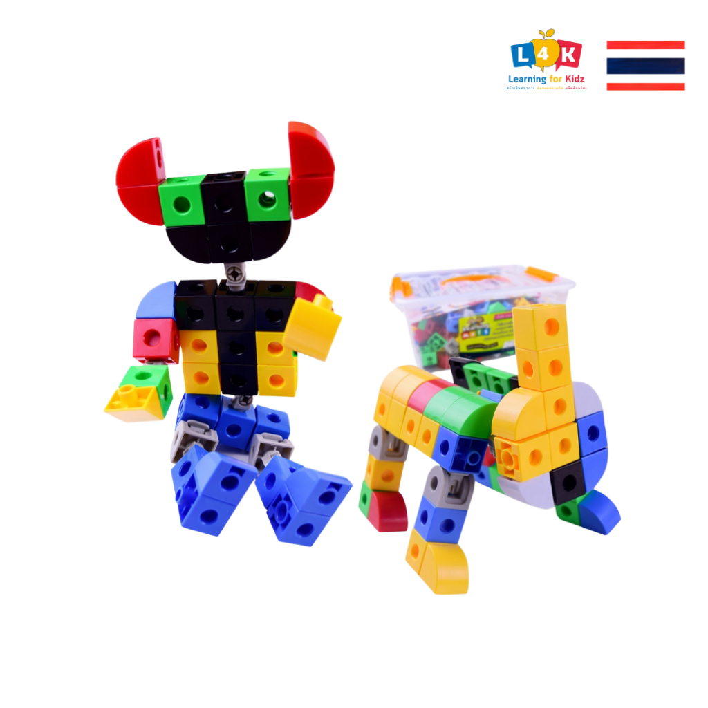 ตัวต่อทรงลูกบาศก์ 6 รูปทรง 150 ชิ้น (Cube puzzle 6 shapes 150 pieces) [Learning Mats]