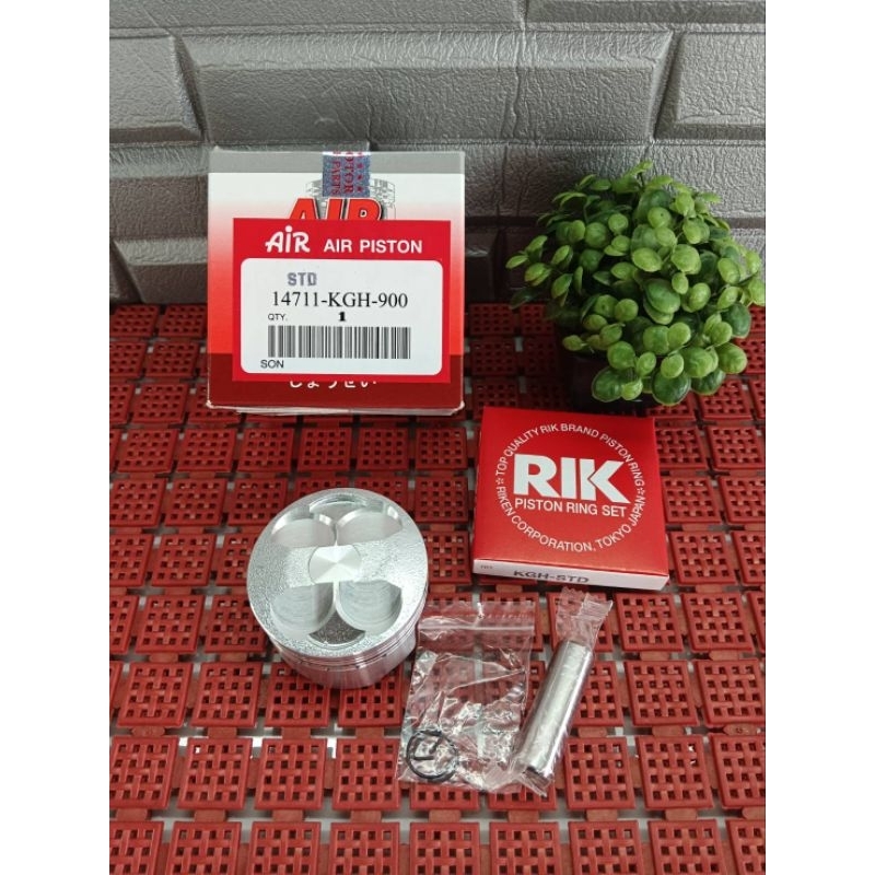 ชุดลูกสูบโซนิค 58-62 มิลสลัก 13 พร้อมหลบวาล์ว 4 วาล์วใส่เวฟ 110i ไม่มีชักหลบวาล์ว19/17