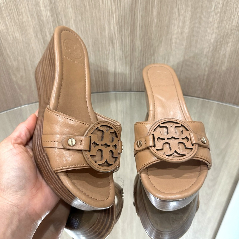 👠รองเท้า Authentic To❤️ry Burch Leather mules & clogs ความยาวเท้า 23.5 cm Made in China สินค้ารับประ