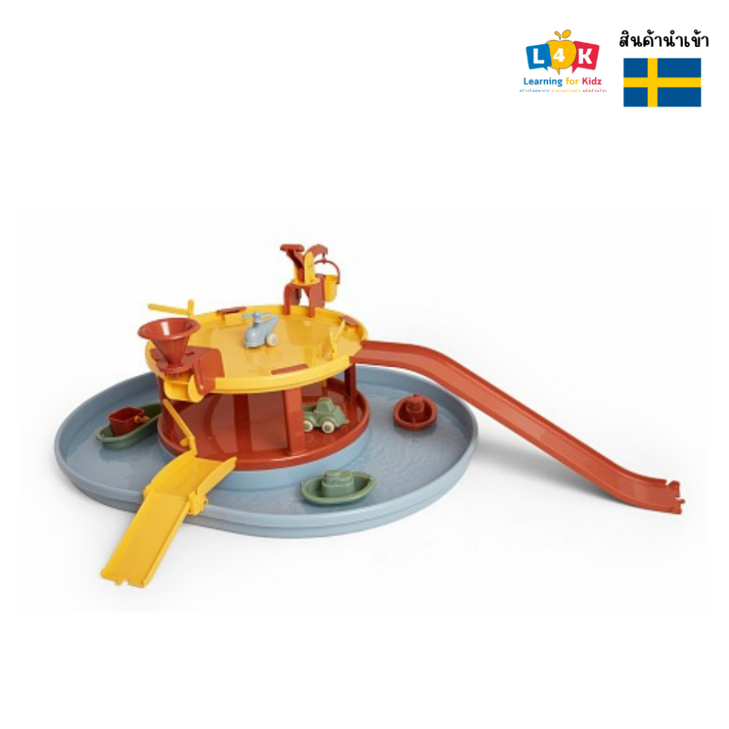 ชุดอ่าวจำลองรักษ์โลก (RELINE Naked Garage with harbour - 2 levels) [Viking Toys]