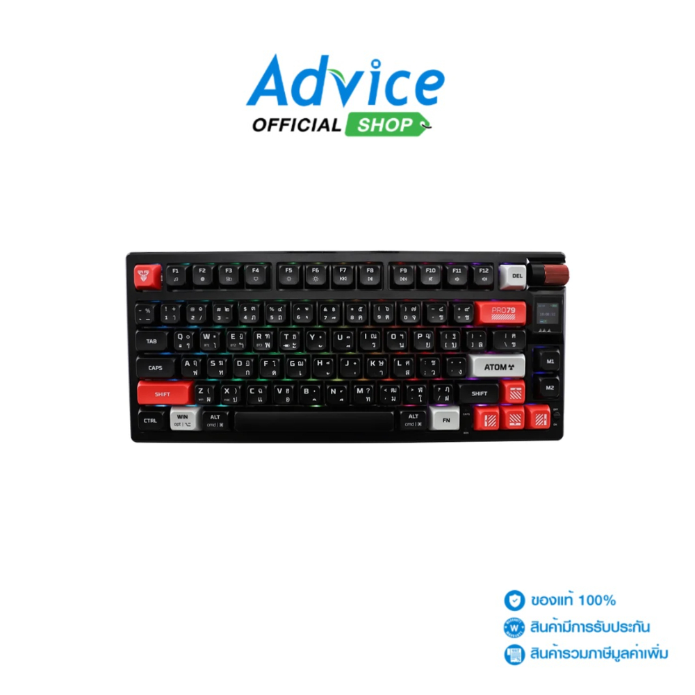 FANTECH WIRELESS/BLUETOOTH KEYBOARD (คีย์บอร์ด) MK917 BLACK - RED-SWITCH - A0166722
