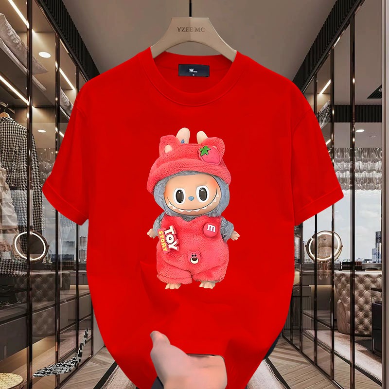 D1058 เสื้อยืดแขนสั้น ใส่ได้ทั้งชายและหญิง ลายแฟชั่นสวย