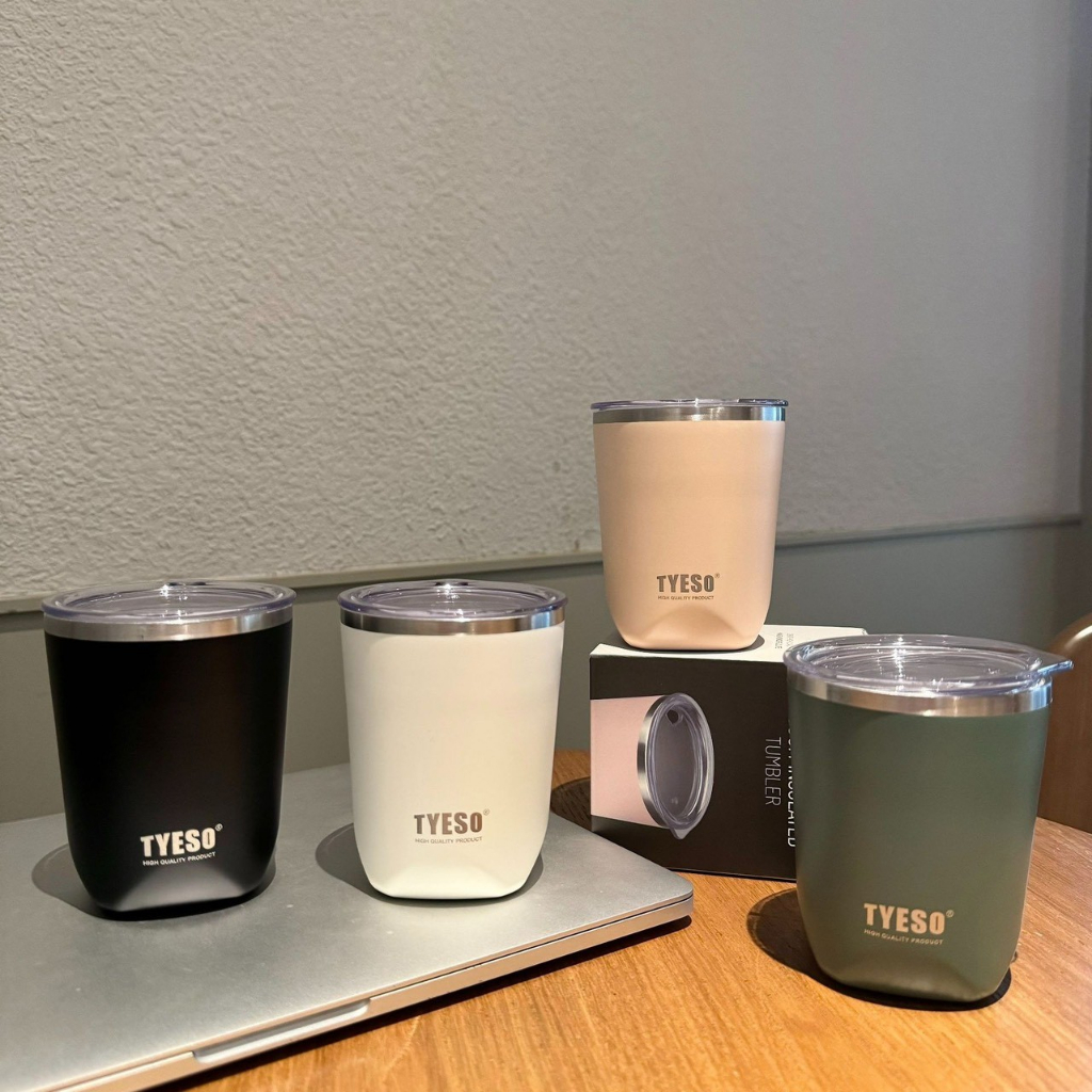 TYESO แก้วกาแฟร้อน ขนาด300ml 12oz. ใส่ความร้อน-เย็นได้  การใช้การได้ยาวนาน
