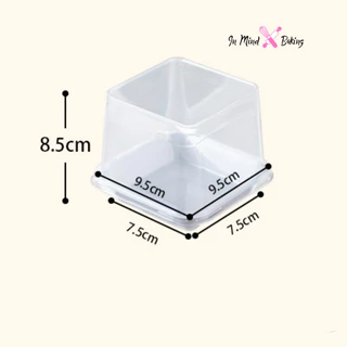 กล่องเค้กทิรามิสุ กล่องเค้กโรล กล่องเค้กมินิ ฐานขาวฝาใส แพค 25/50 ใบ (Bx25)(7.5x7.5x8.5cm(50ใบ))