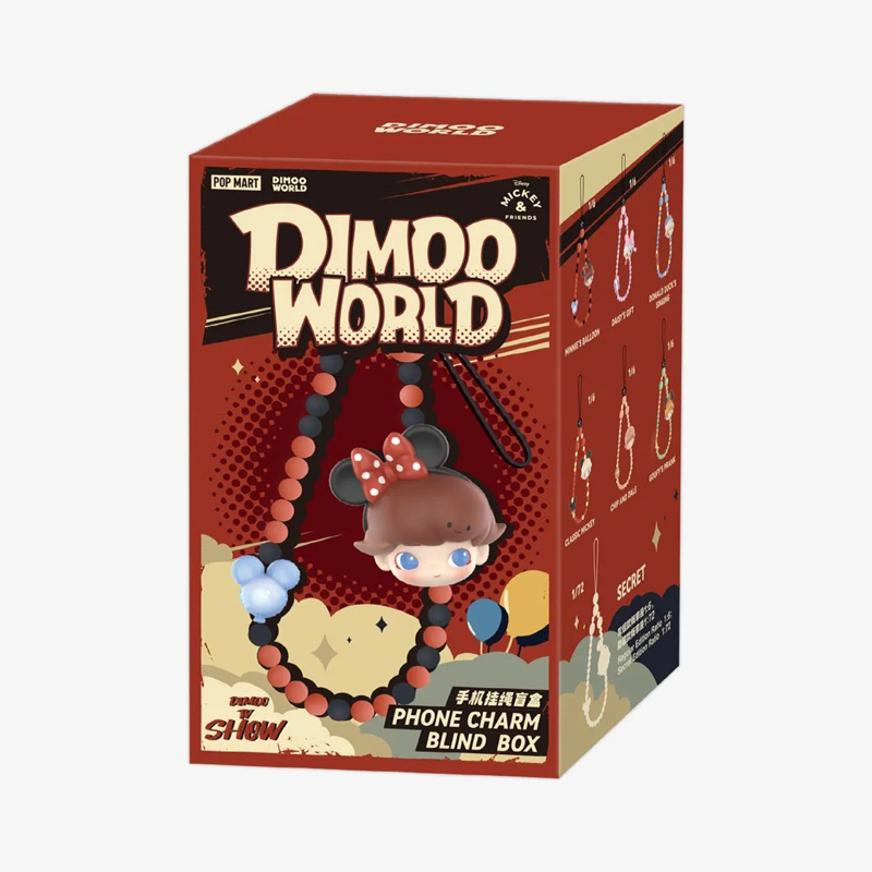 🔥พร้อมส่งจากไทย🔥จุ่มแยก สายคล้อง DIMOO WORLD × DISNEY Series-Phone Charm Blind Box