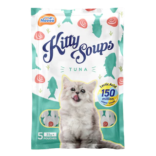 9271 Kitty Soups / คิตตี้ ซุป ขนมแมว ขนมแมวเลีย รสทูน่า (แพ็ค5ชิ้น) ***1แถม1 59บาท